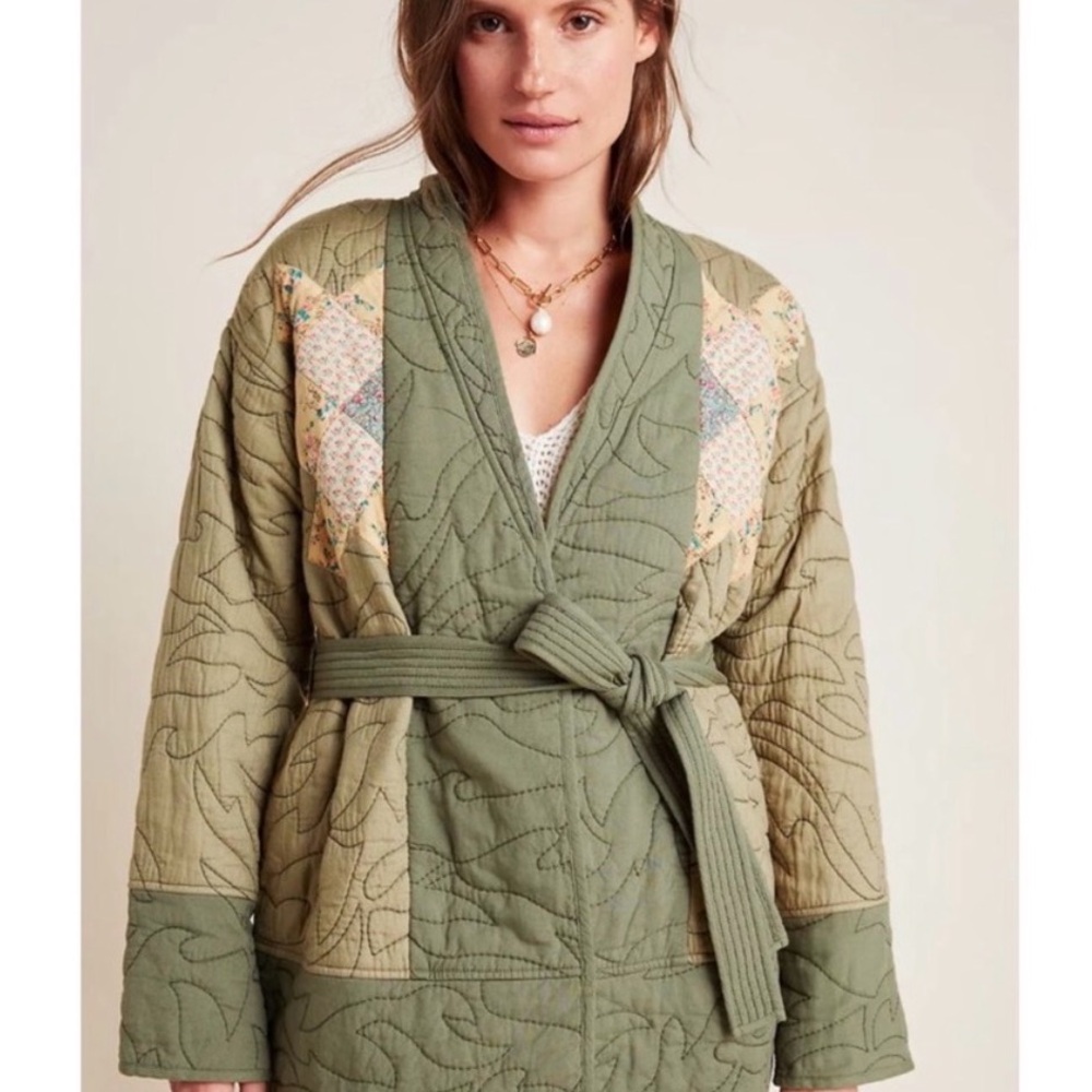 Anthropologie Quilted Kimono Jacket, Size M
